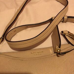 Kate Spade Cream Shoulder Bag with Gold Accents